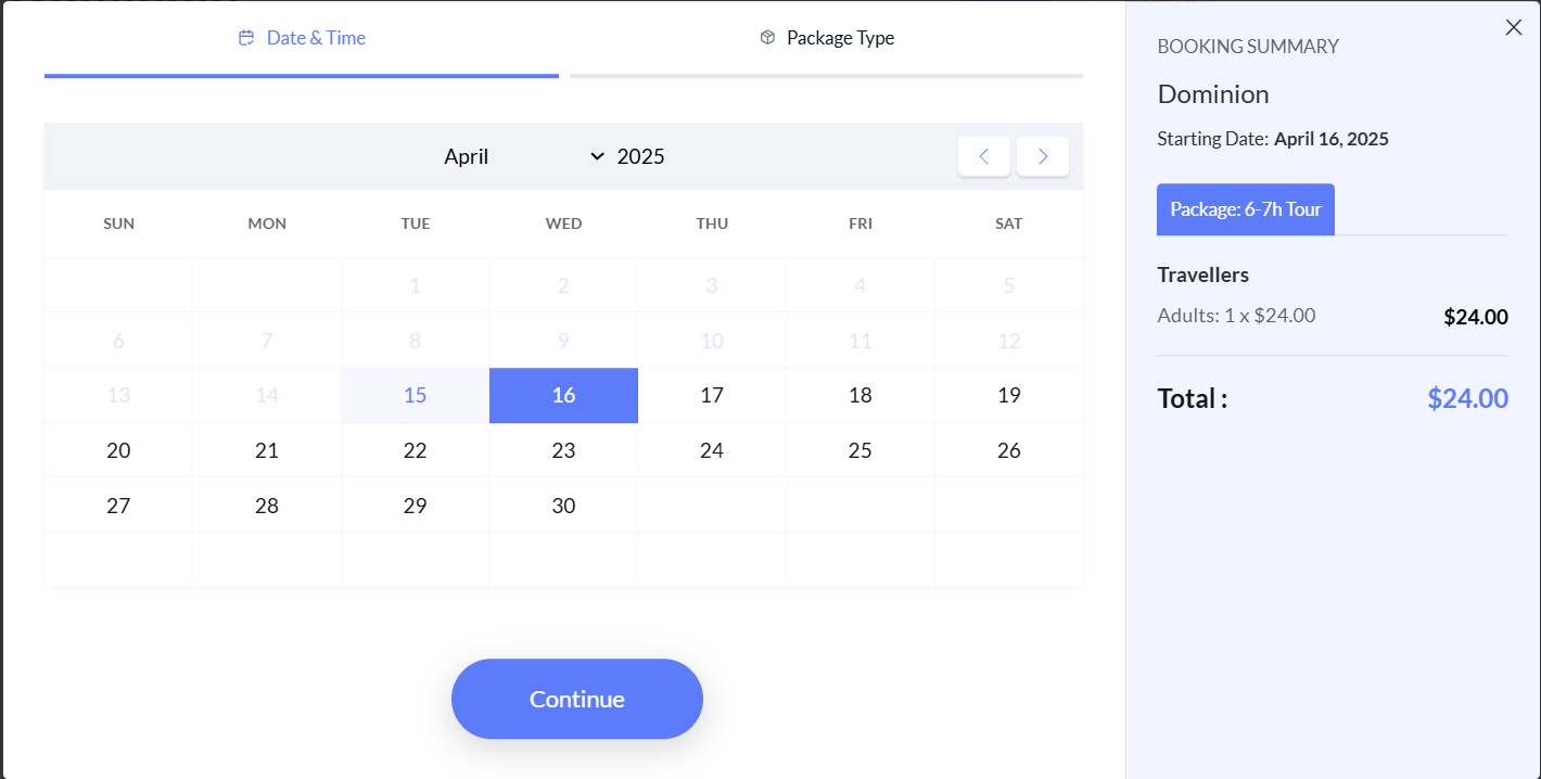 Select date image